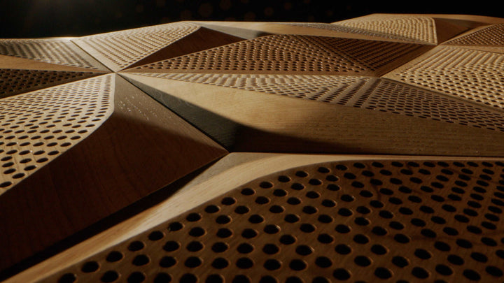 Akustische Wandpaneele HEXAGO CM-A aus Massivholz | Höchste Schallabsorptionsklasse A - Dekostyl #