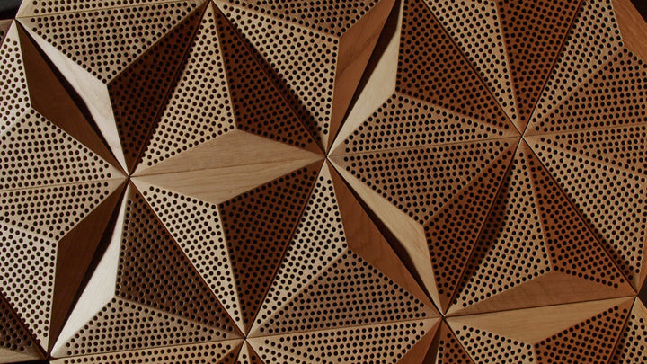 HEXAGO PA - Akustische Wandpaneele aus Eichen-Massivholz | Schallabsorptionsklasse A Dekostyl
