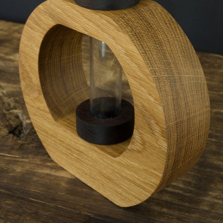 Einzigartige Vase aus Holz - Natürliche Exotik mit Glaseinsatz - Dekorationshighlight & Geschenkidee - Dekostyl #