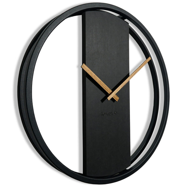 Moderne schwarze Uhr im LOFT-Stil, atemberaubendes Wandkunststück, Dekor für stilvolle Häuser, einzigartiges Einweihungsgeschenk - Dekostyl #